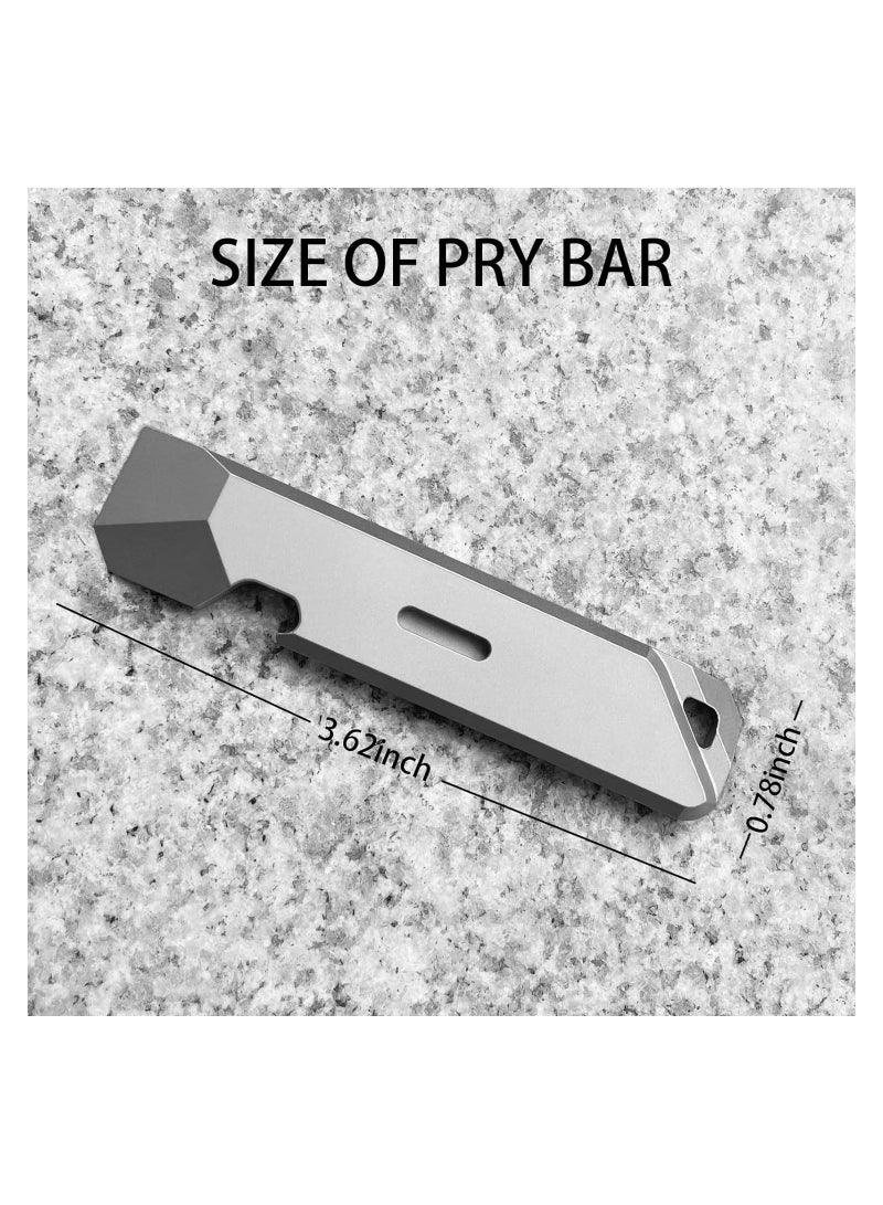 SYOSI Titanium EDC Pry Bar, Portable Multitool Tool, Pocket Mini Pry Bar for Everyday Carry, Wrenches, Crowbar, Bottle and Box Openers, Your Versatile Companion for Everyday Carry and Camping Accessories  - Image 5