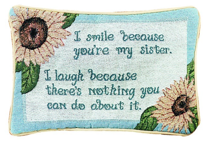 MANUAL 125 X 85INCH DECORATIVE THROW PILLOW I SMILE I LAUGHSISTER