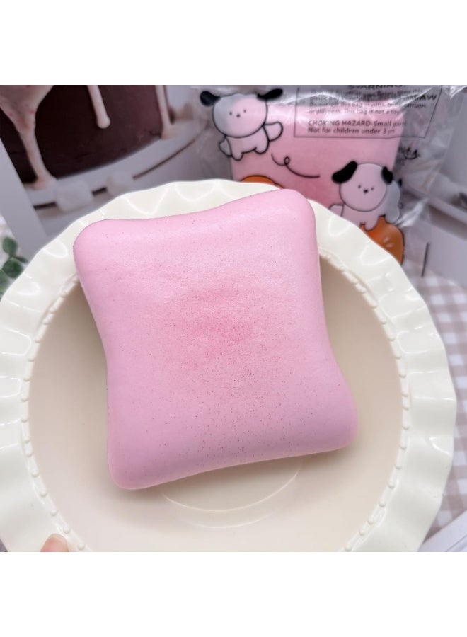 ATRJSZ Bread Butter Squishy,Slow Rising Squishy，Stocking Stuffers,Stress Balls，Stress Relief & Fidget Toys for ADHD，Party Favor Gift (Pink) - Image 4