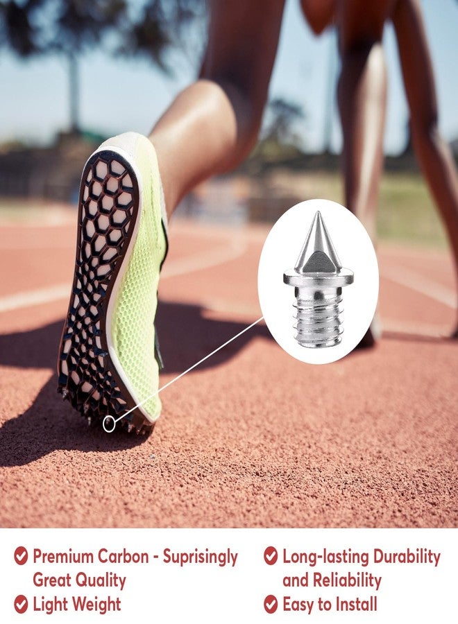 GOKOZIKI 32pcs Premium Carbon Steel 3/16 Inch Pyramid Track Spikes Replacement for Track Shoes, Light Weight, Easy to Install, 3/16 Needle Spikes for Track Shoes, Cross Country Running Spikes - Image 4