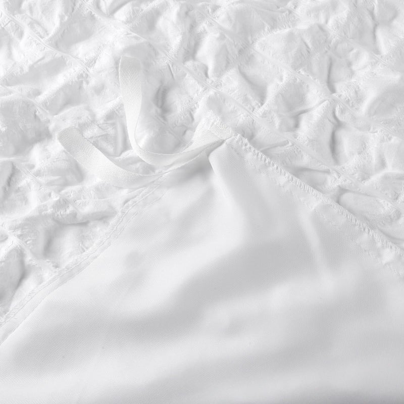 UhobeCap Weighted Blanket Cover, Seersucker, 48 * 72 Weighted Blanket Cover, 8 Corner Ties, Duvet Cover for Weighted Blanket, Blanket Cover only, Pillowcases not Included - Image 4