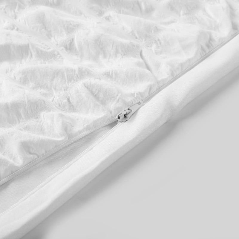 UhobeCap Weighted Blanket Cover, Seersucker, 48 * 72 Weighted Blanket Cover, 8 Corner Ties, Duvet Cover for Weighted Blanket, Blanket Cover only, Pillowcases not Included - Image 2