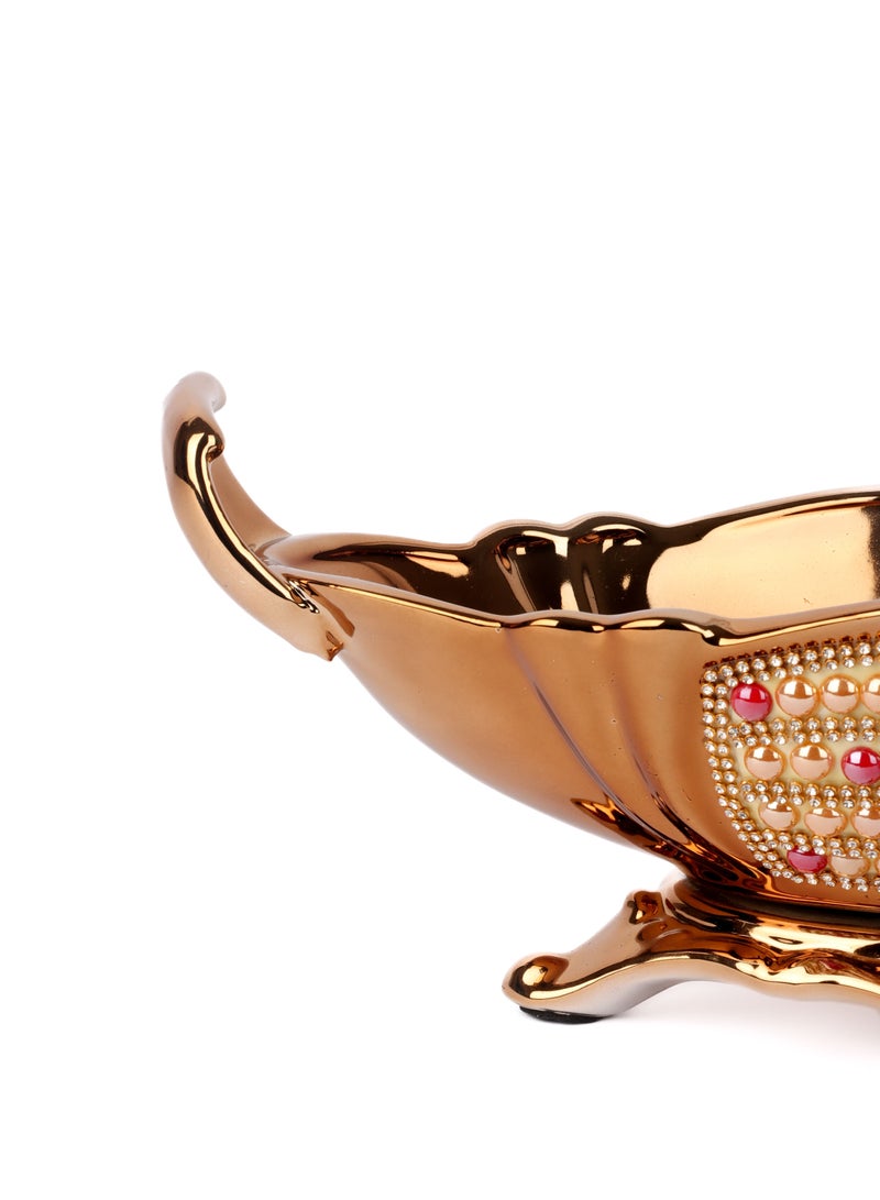 إيليجنت هوم صينية/وعاء  حلويات فواكة فاخرة ديكور منزل - Image 3