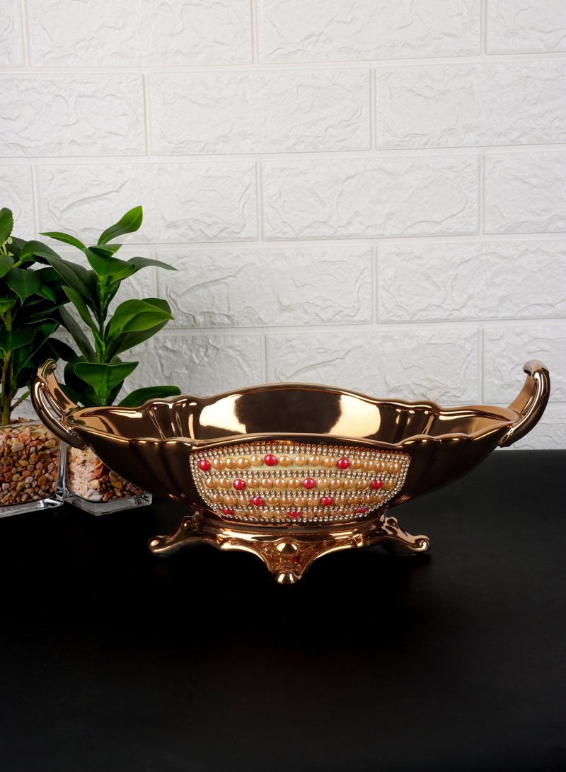 إيليجنت هوم صينية/وعاء  حلويات فواكة فاخرة ديكور منزل - Image 5