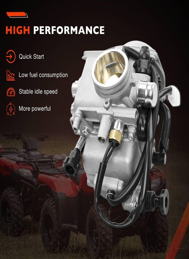 ATRACYPART طقم كاربراتير ATRACYPART TRX350 متوافق مع هوندا رانشر 350 موديلات 2000-2006، TRX350TM، TRX350TE، TRX350ES، TRX350FE، فور تراكس 300، TRX300 فورمان، قطع غيار بديلة للدراجات الرباعية مع فلتر زيت/هواء. - Image 4
