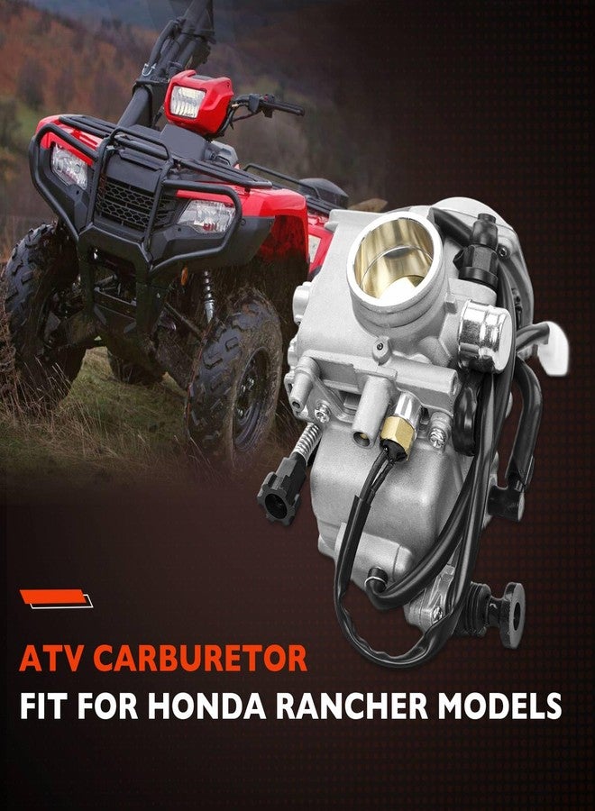 ATRACYPART طقم كاربراتير ATRACYPART TRX350 متوافق مع هوندا رانشر 350 موديلات 2000-2006، TRX350TM، TRX350TE، TRX350ES، TRX350FE، فور تراكس 300، TRX300 فورمان، قطع غيار بديلة للدراجات الرباعية مع فلتر زيت/هواء. - Image 2