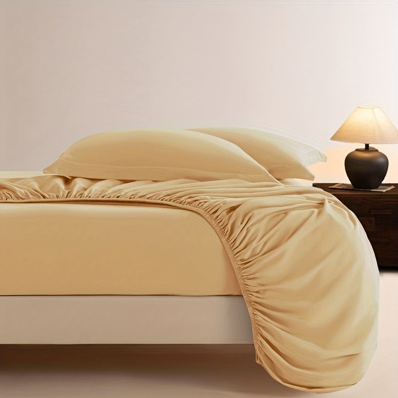 1pc Solid Color Brushed Bed Skirt Without Pillowcase - Image 4
