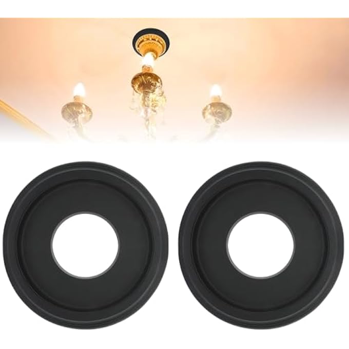 CEILING MEDALLION ROUND 9.84"  2PCS MODERN SIMPLE CEILING TRIM PLATES - Image 2