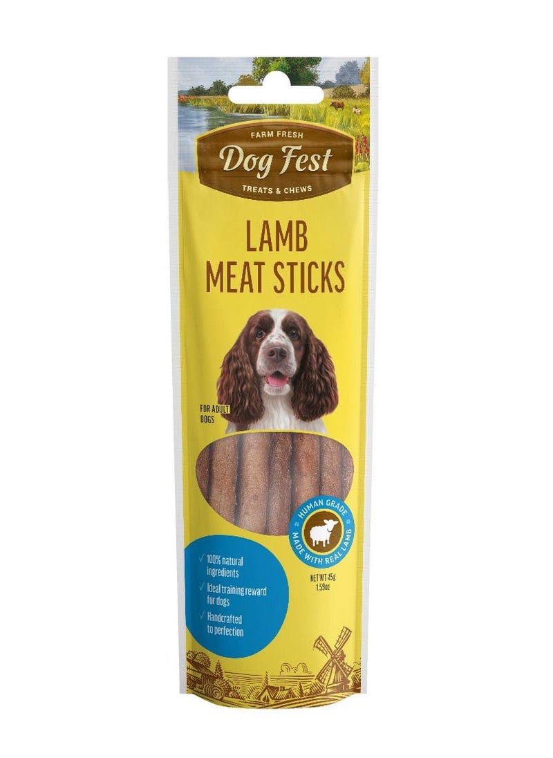 Dog Fest Lamb Meat Sticks Treats For Adult Dogs 45G  - Image 1