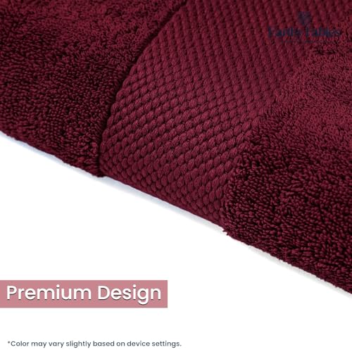 Earthy Fables Premium Bath Towel - 100% Combed Cotton, 600 GSM, Ultra Soft, Quick Dry and Highly Absorbent for Home, Travel and Acne-Prone Skin, 150 x 70 cm, Vintage Maroon - Image 4