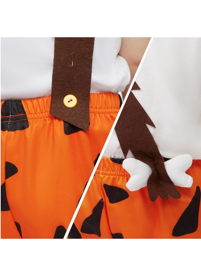 Spooktacular Creations - Halloween Toddler Caveman Costume, Baby Caveman Costume Boys, Baby Strap Shorts With A Plush Club, Family Cosplay Outfit For Toddler, Kids Dress Up Party (18-24 Months) - Image 1