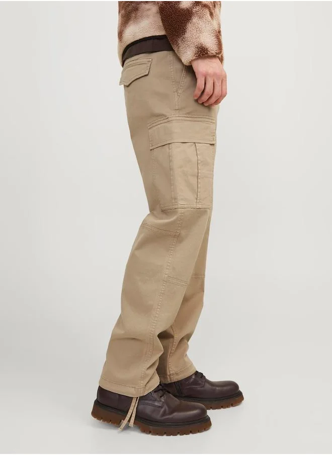 JACK & JONES Loose Fit Cargo Pants with Drawstring Hem
