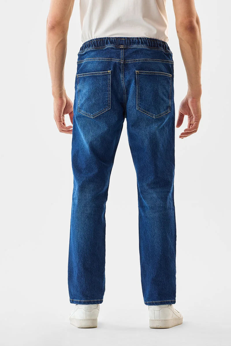 SNITCH Blue Comfort Fit Stretch Jeans for Men | Best Price UAE