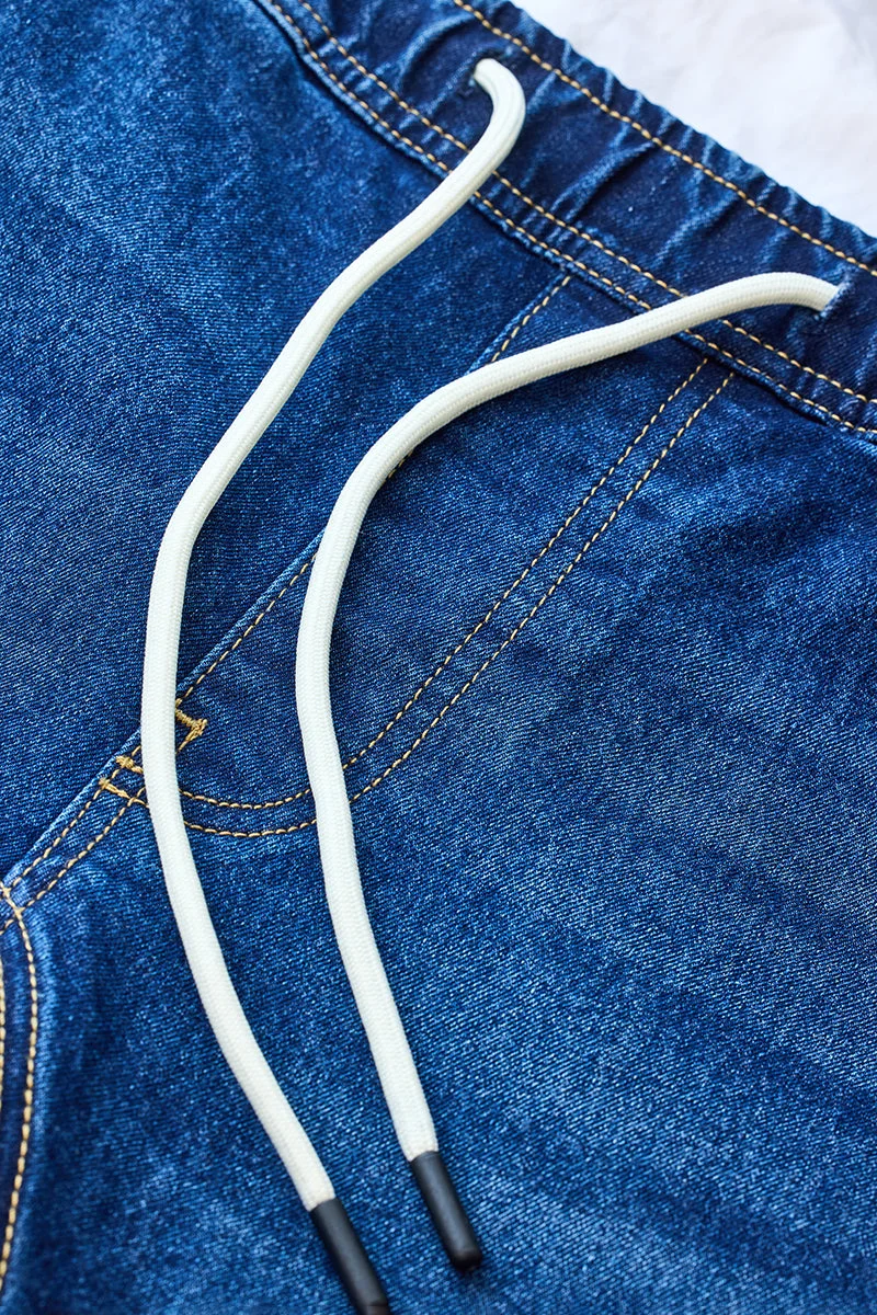 SNITCH Blue Comfort Fit Stretch Jeans for Men | Best Price UAE