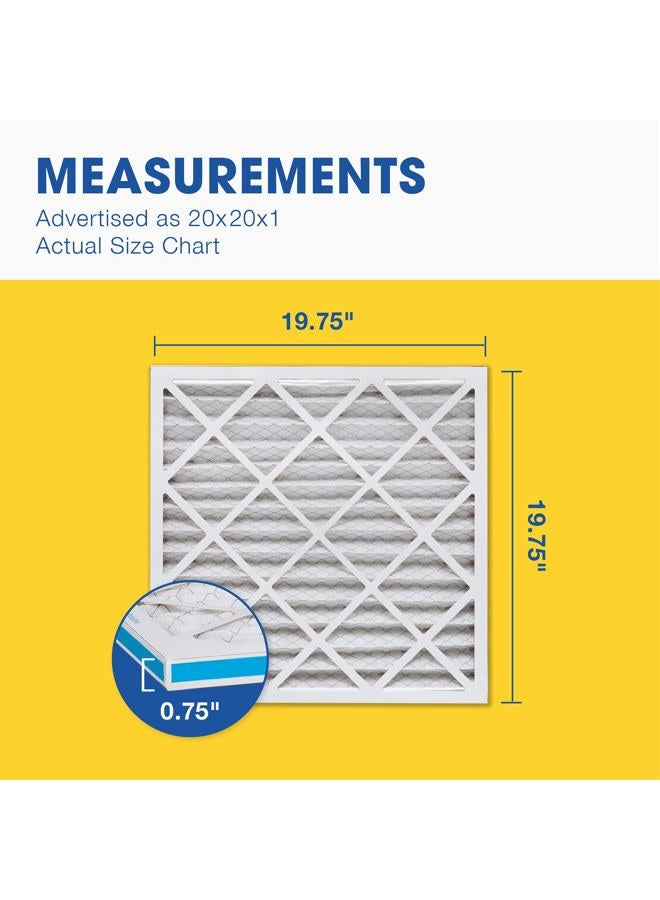 Aerostar 20x20x1 MERV 11 Pleated Air Filter, AC Furnace Air Filter, 6 Pack (Actual Size: 19 3/4"x 19 3/4" x 3/4") - Image 2