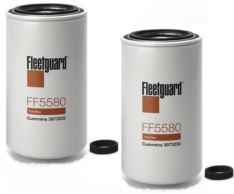 FF5580 Fleetguard Fuel Filter Pack of 2 Replaces Baldwin BF7815 Donaldson P550774 Napa 3697 Wix 33697
