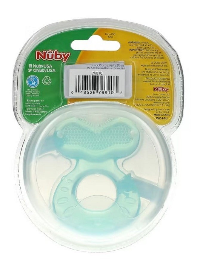 Nuby - Soothing Teether Teeth Eez 3 Months Aqua 2 Piece Set - Image 1