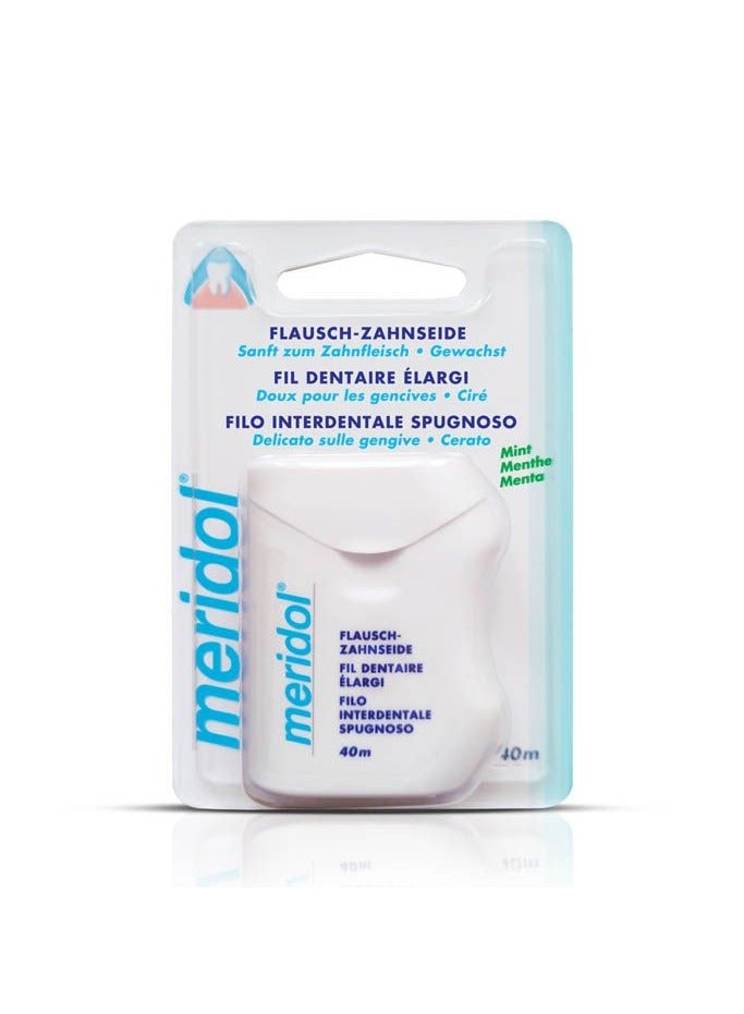 Meridol Meridol Expanded Dental Floss with Mint | 40m | Gentle & Effective Plaque Removal - Image 1