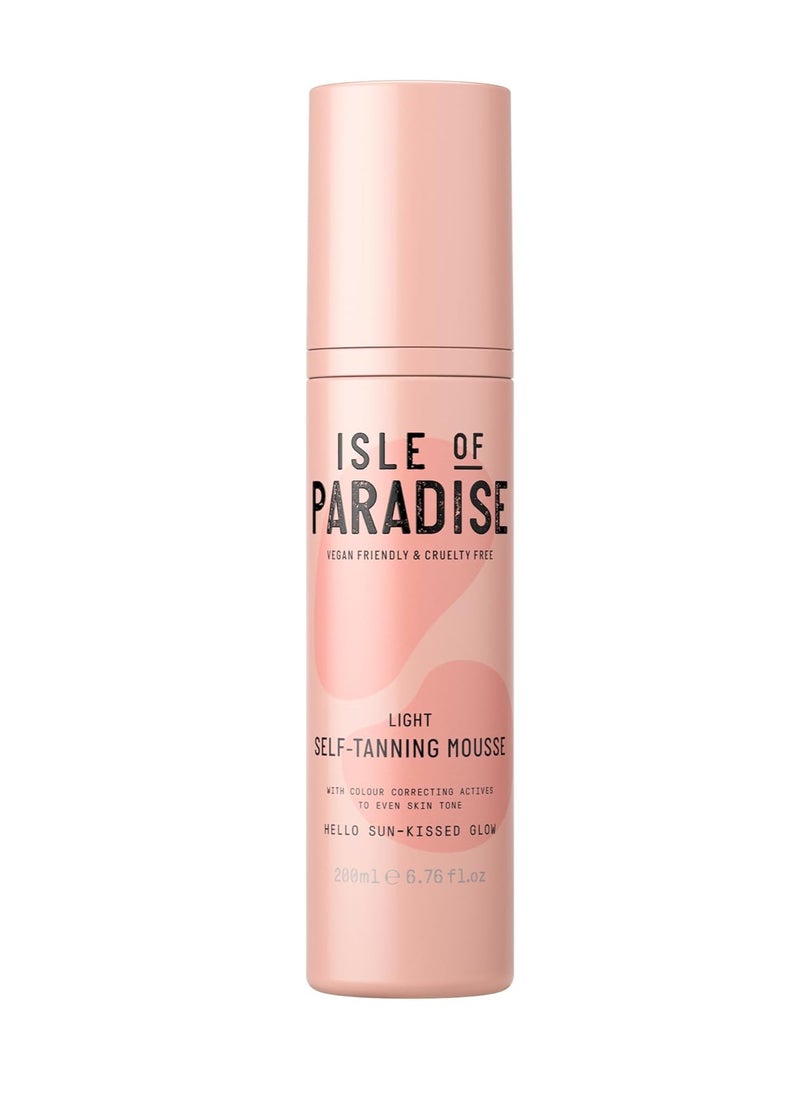ISLE OF PARADISE Self Tan Mousse Light 200 ml Self Tanning Foam Natural Ingredients and Vegan packaging may vary  - Image 1