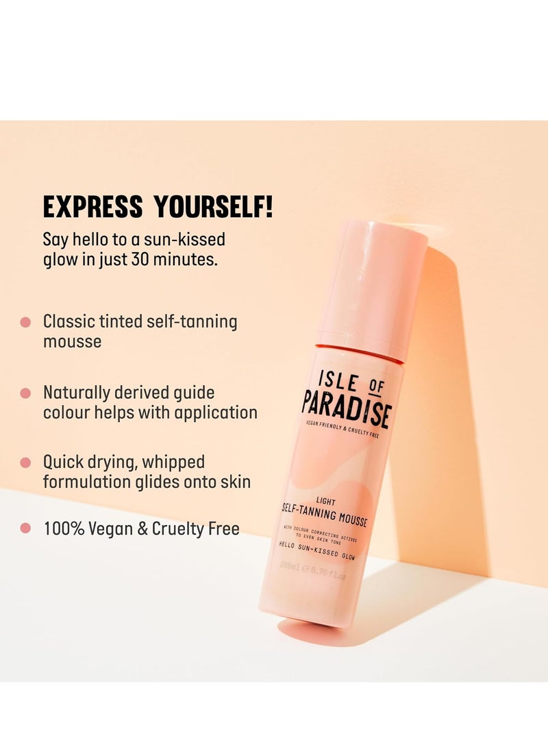 ISLE OF PARADISE Self Tan Mousse Light 200 ml Self Tanning Foam Natural Ingredients and Vegan packaging may vary  - Image 3