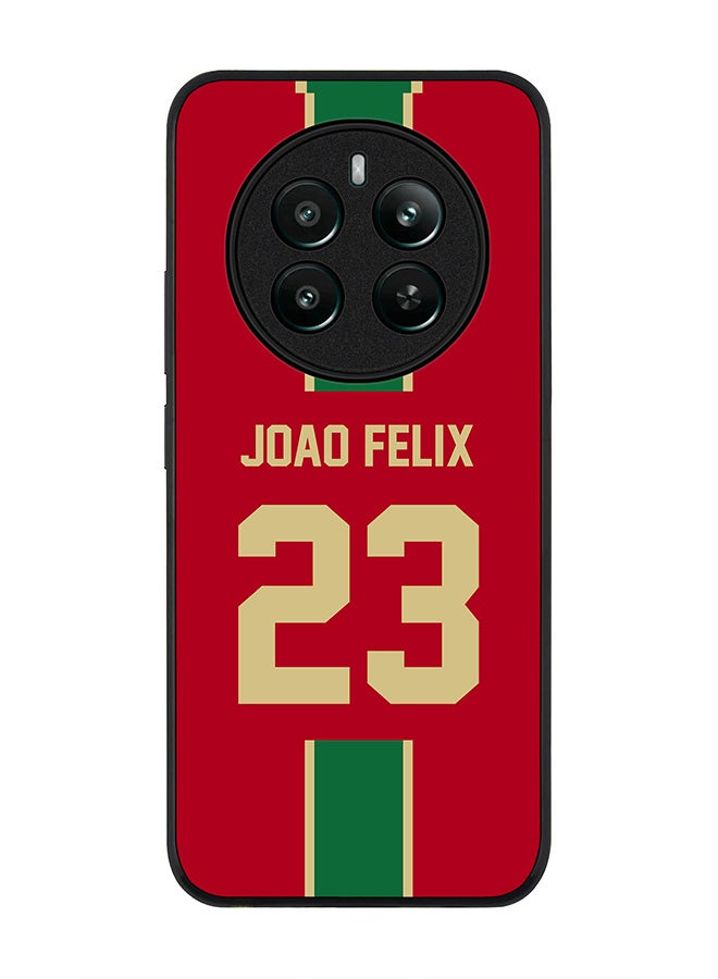 Stylizedd Rugged Black edge case for Realme 12 Plus 5G / Realme 12 4G, Slim fit Case Flexible Cover - Football Team - Portugal, Player Name - Joao Felix - Image 1