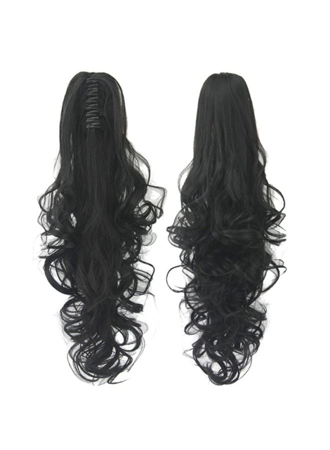 فوبيري شعر مستعار طويل مموج ومموج بمشبك على شكل مخلب أسود 20x18x3سم - Image 3