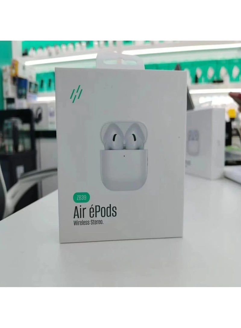 ZB39 White In-Ear Earphones with Touch Sensor Auto Reconnect Noise Cancelling TWS Headphones with Mic - Image 3