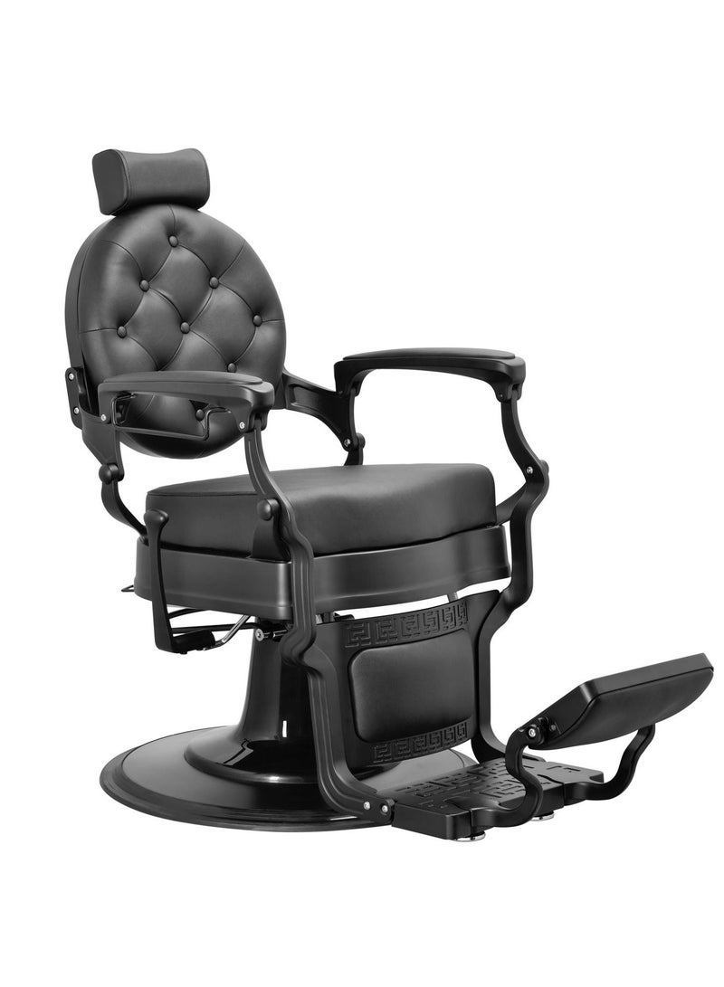 Salon System Elegant Premium Men's Chair Black - Image 1