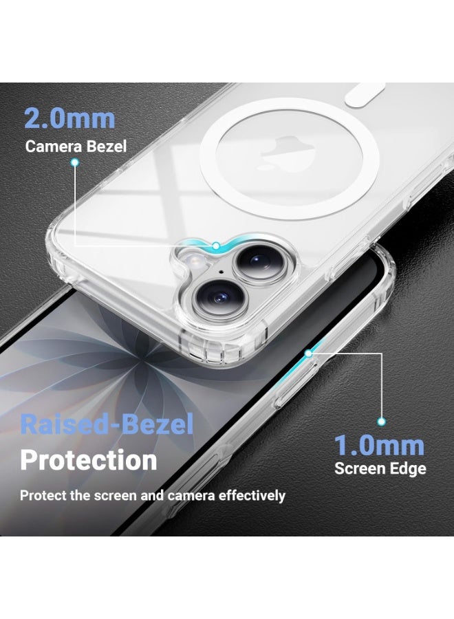 حومة جراب شفاف لهاتف iPhone 17 متوافق مع غطاء Magsafe المضاد للاصفرار والحماية من السقوط لهاتف iPhone 17 مع زجاج مقوى شفاف مقاوم للصدمات جراب هاتف مغناطيسي رفيع لهاتف iPhone 17 مقاس 6.3 بوصة - Image 4