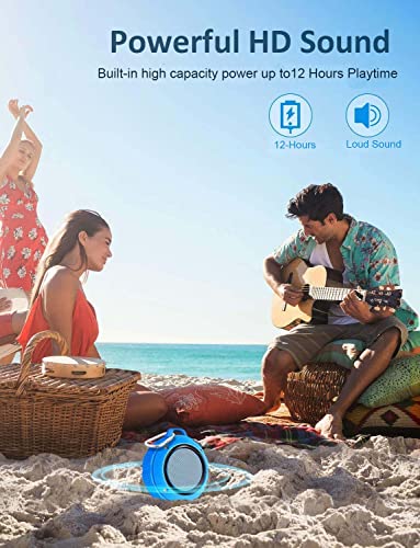 Kunodi Bluetooth Shower Speaker with IPX7 Waterproof, Dynamic Lights, Crisp Clear Sound, True Wireless Stereo, Clip Portable for Pool Beach Boat Kayak Float Golf - Image 4