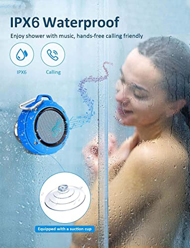 Kunodi Bluetooth Shower Speaker with IPX7 Waterproof, Dynamic Lights, Crisp Clear Sound, True Wireless Stereo, Clip Portable for Pool Beach Boat Kayak Float Golf - Image 2