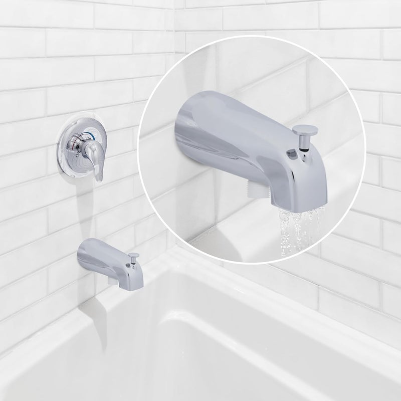Danco Diverter in Chrome 89266 Universal Tub Spout with Handheld Shower Fitting, Pack of 1 - Image 2