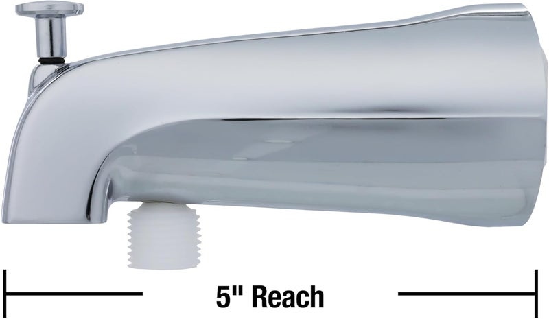 Danco Diverter in Chrome 89266 Universal Tub Spout with Handheld Shower Fitting, Pack of 1 - Image 5