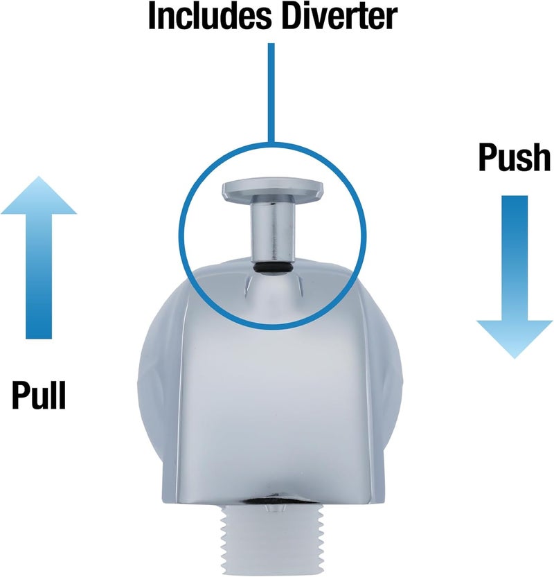 Danco Diverter in Chrome 89266 Universal Tub Spout with Handheld Shower Fitting, Pack of 1 - Image 4