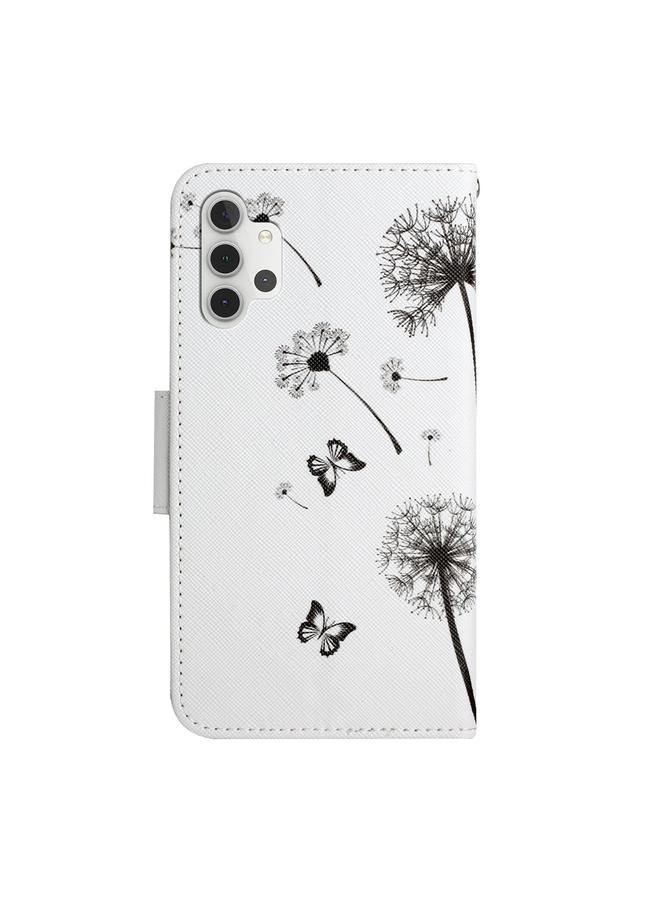 اس-توب جراب لهاتف Samsung Galaxy A32 4G، جراب جلدي أفقي قابل للطي بنمط مرسوم مع حامل وفتحة بطاقة ومحفظة - Image 3