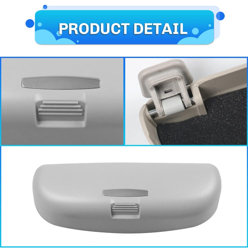 SXCY for 2022-2025 2026 Hyundai Tucson Santa Cruz Glasses Holder Box Custom for 2022-2025 2026 Tucson Santa Cruz Interior Accessories for Hyundai Sunglasses Case Holder Handle Replaced Storage (Gray) - Image 5
