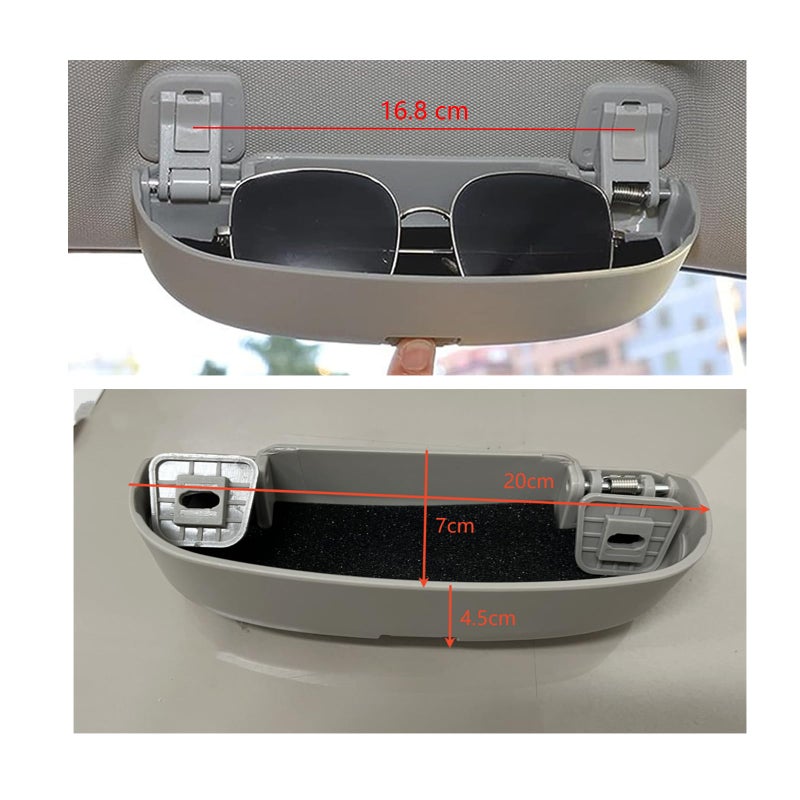 SXCY for 2022-2025 2026 Hyundai Tucson Santa Cruz Glasses Holder Box Custom for 2022-2025 2026 Tucson Santa Cruz Interior Accessories for Hyundai Sunglasses Case Holder Handle Replaced Storage (Gray) - Image 2