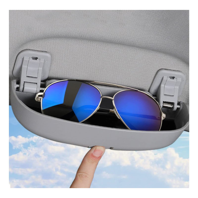 SXCY for 2022-2025 2026 Hyundai Tucson Santa Cruz Glasses Holder Box Custom for 2022-2025 2026 Tucson Santa Cruz Interior Accessories for Hyundai Sunglasses Case Holder Handle Replaced Storage (Gray) - Image 1