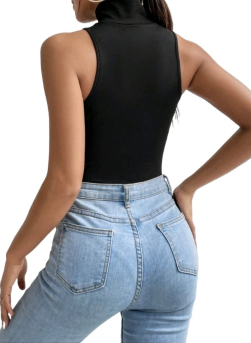 Bodysuit with a High Neck Design Light Fabric - Image 5