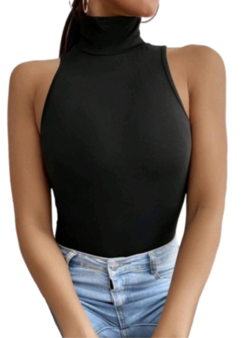 Bodysuit with a High Neck Design Light Fabric - Image 4