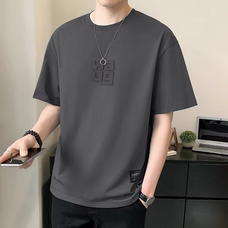 Source Manufacturers 3D Three-Dimensional Steel Printing Short Sleeve T-Shirt Men'S Summer Tide Round Neck Loose Half Sleeve Men'S Short Sleeve - Image 3