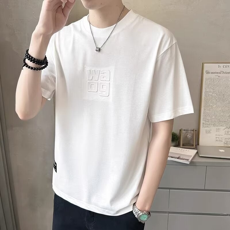 Source Manufacturers 3D Three-Dimensional Steel Printing Short Sleeve T-Shirt Men'S Summer Tide Round Neck Loose Half Sleeve Men'S Short Sleeve - Image 4