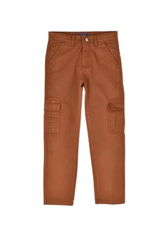 JAM Boys Cargo Pants with Side Pockets - Brown  - Image 1
