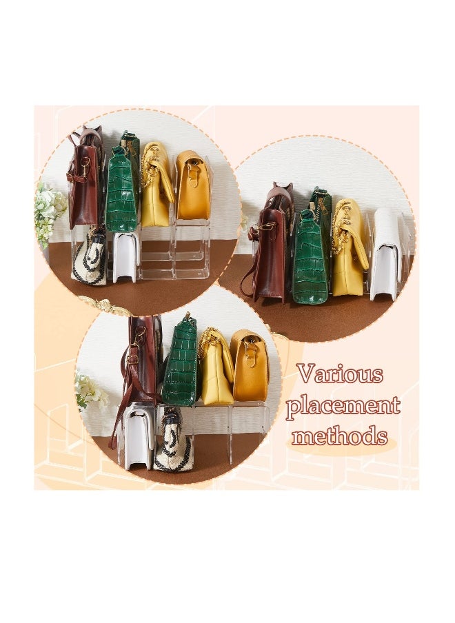 Generic 2 Pcs Plastic Divided Purse Organizer, 13 x 6 x 5 Inches Clear Handbag Storage Organizer, Desk File Sorter Stand Holder, Suitable for Closets, Bedrooms, Dressers Desk File  - Image 4
