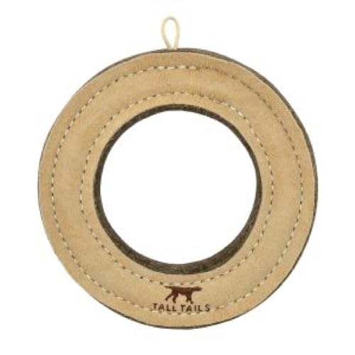 Tall Tails Ring Natural Leather Fetch Toy for Dogs - Image 1