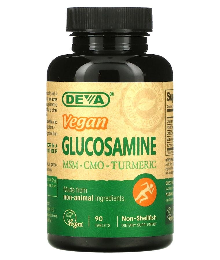 Deva Vegan Glucosamine MSM - CMO - Turmeric 90 Tablets