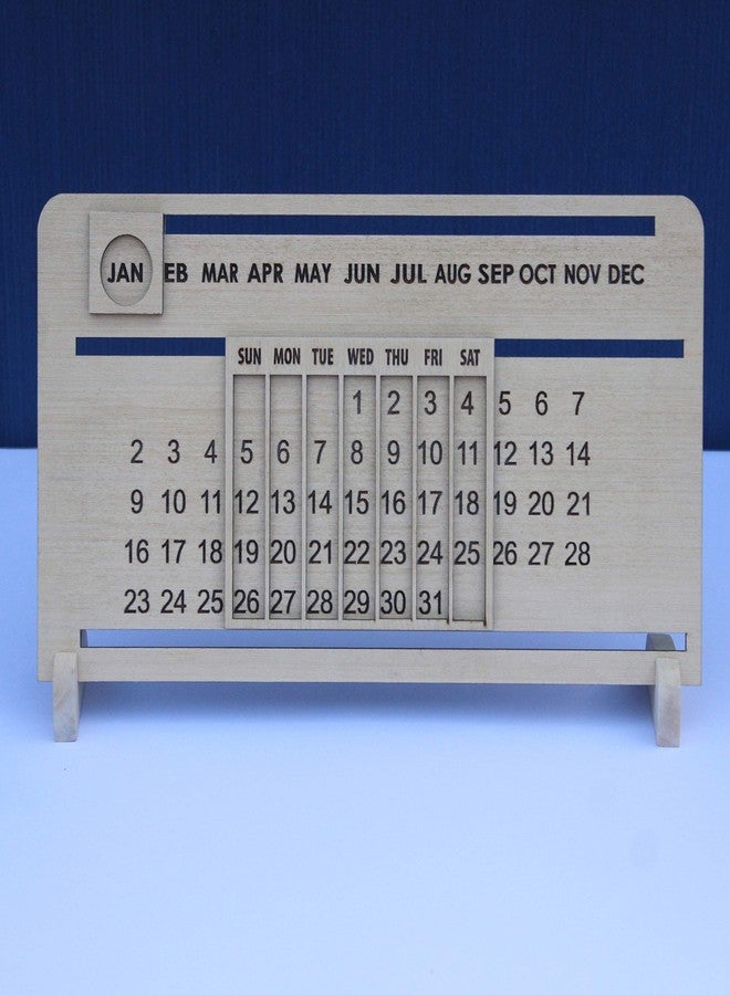 IVEI Sliding Perpetual Calendar/Perpetual Calendar/Wooden/Forever Calendar/Never Ending Calendar, Wooden Calendar - Image 4