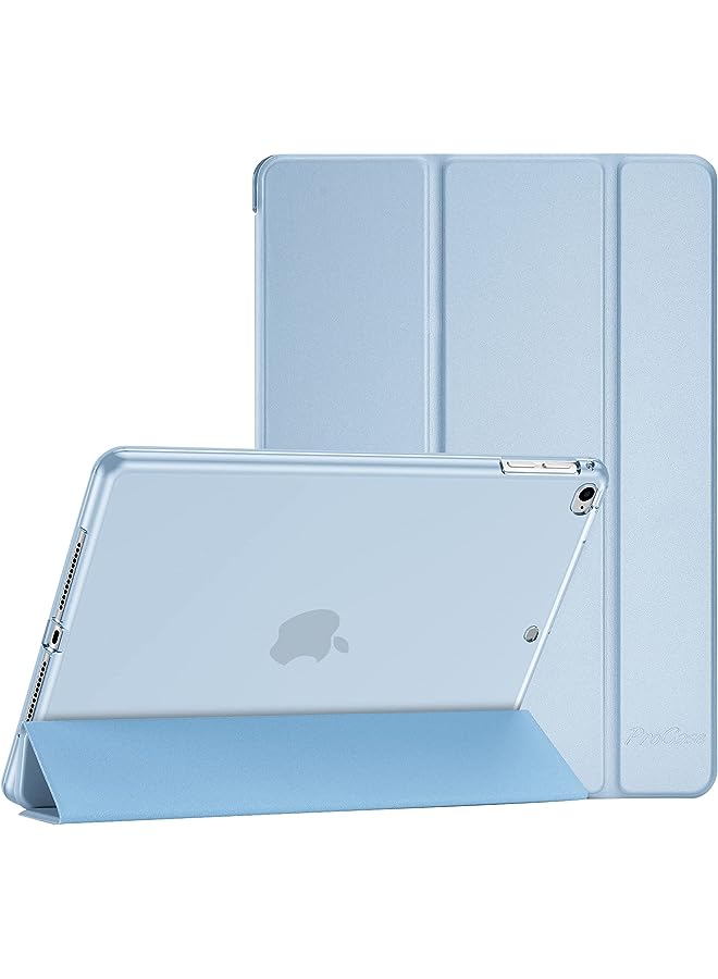 Procases iPad 9.7 Case (6th/ 5th Generation, 2018/2017 Model), iPad Air 1/2, Slim Trifold Soft TPU Translucent Back Cover Smart Case -Skyblue - Image 1