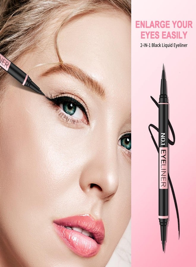 iMethod Liquid Eyeliner - Waterproof Eyeliner 2-in-1 Dual-Ended Eye Liner with Precise Brush-Tip and Thick Tip, Black Liquid Liner Pen, Matte Finish, Long Lasting, Smudge-proof, Transfer-proof - Image 4