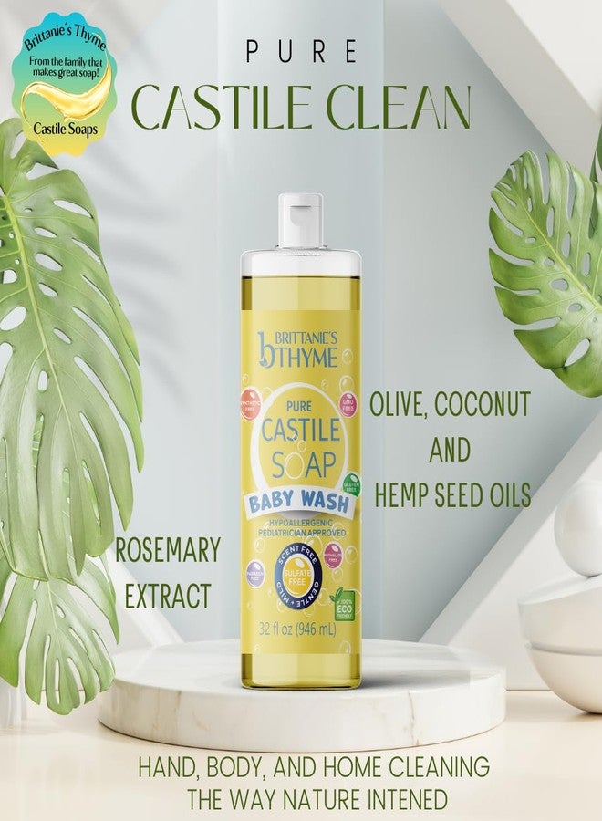 Brittanie's Thyme Brittanie’s Pure Castile Liquid Soap Refill, Baby, 32 Ounce Pack of 2 | Dish Soap, Hair & Body, Home, Gentle and Pure, Made with Natural Luxurious Oils, Vegan & Gluten Free Non-GMO - Image 4